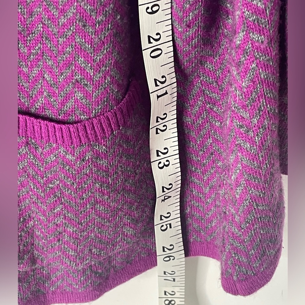 Talbots Cashmere Wool Blend Cardigan Sweater Button Front Purple Size XL - Picture 5 of 8